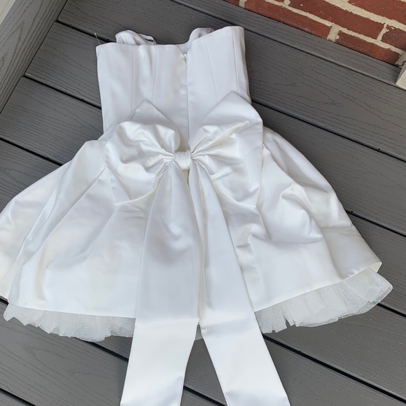 House of CB Noele Bow Strapless Satin Minidress - Picture 8 of 14